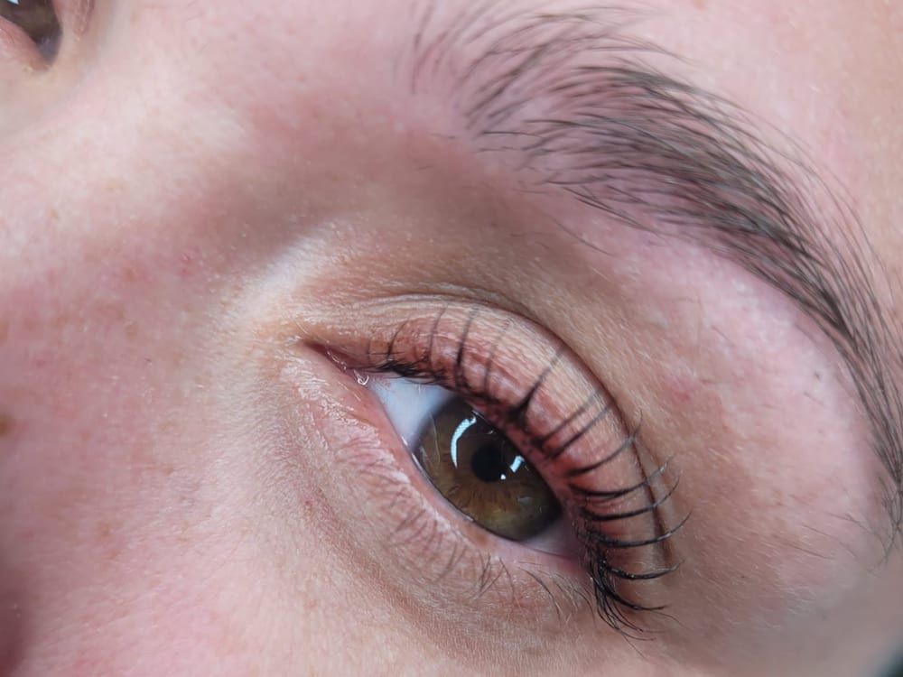 Un lashlift coréen en gros plan